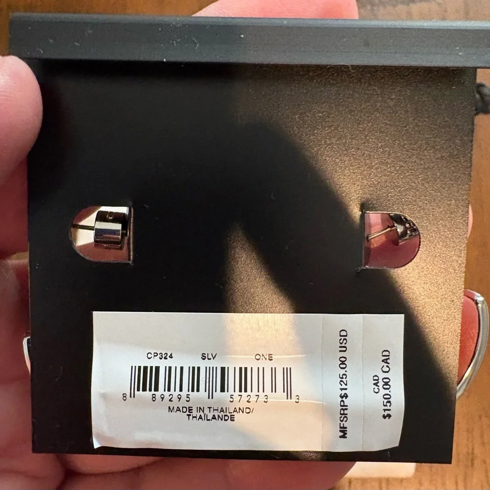 Coach Sculpted Signature Hoop Earrings - Picture 5 of 6